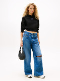 Μαύρο Άνετο Cropped Hoody  Γυναίκες