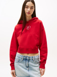 Κόκκινο Άνετο Cropped Hoody  Γυναίκες
