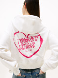 Άσπρο Άνετο Cropped Hoody  Γυναίκες