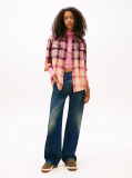 Multi Logo Relaxed Fit Flannel Shirt  Women