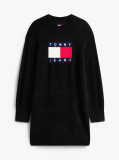 Μαύρο Μίνι Πλεκτό Φόρεμα Με Σήμα Tommy  Γυναίκες