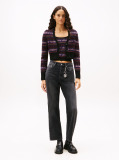 Denim High Rise Black Studded Jeans  Women