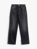Denim High Rise Black Studded Jeans  Women