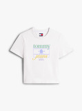Beige Regular Crest Flag Tee  Women