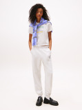 Beige Regular Crest Flag Tee  Women