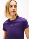 Purple Slim Bling Linear Tee  Women