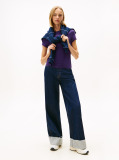 Purple Slim Bling Linear Tee  Women