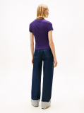 Purple Slim Bling Linear Tee  Women