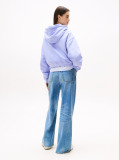 Blue Varsity Appliqué Logo Boxy Hoody  Women