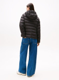 Black Hooded Down Puffer Jacket  Women