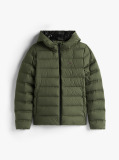Green Hooded Down Puffer Jacket  Women