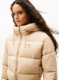 Beige Water Repellent Ripstop Hooded Puffer Jacket  Women