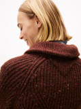 Brown Logo Half-Zip Jumper With Wool  Women