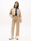 Beige Raw Hem Slim Straight Leg Jeans  Women