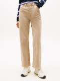 Beige Raw Hem Slim Straight Leg Jeans  Women