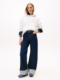 Άσπρο Western Hoodie Σε Boxy Γραμμή  Γυναίκες