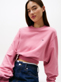 Pink Crop Flag Sweatshirt  Women