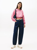 Pink Crop Flag Sweatshirt  Women