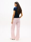 Μπλε Ριμπ Slim T-Shirt Με Λογότυπο  Γυναίκες