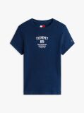 Μπλε Ριμπ Slim T-Shirt Με Λογότυπο  Γυναίκες