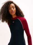 Blue Colour-Blocked Mini Jumper Dress  Women