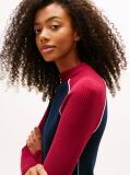 Blue Colour-Blocked Mini Jumper Dress  Women