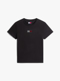 Black Diamanté Flag Crew Neck T-Shirt  Women