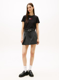Black Diamanté Flag Crew Neck T-Shirt  Women