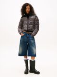 Multi Leopard Ripstop Relaxed Cropped Puffer Jacket  Women