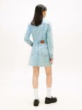 Denim Faded Denim Trucker Mini Dress  Women