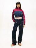 Pink Tommy Badge Colour-Blocked Piping Crinkle Jacket  Women