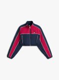Pink Tommy Badge Colour-Blocked Piping Crinkle Jacket  Women