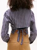 Multi Regular Fit Tie Back Check Seersucker Shirt  Women
