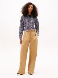 Multi Regular Fit Tie Back Check Seersucker Shirt  Women