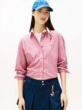 Multi Relaxed Fit Cropped Poplin Shirt  Women