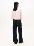 Pink Relaxed Fit Cropped Poplin Shirt  Women