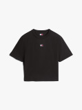 Black Boxy Badge Tee  Women