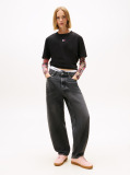 Black Boxy Badge Tee  Women