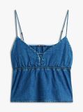Denim Slim Τοπ Με Λαιμόκοψη V Και Λεπτές Τιράντες  Γυναίκες
