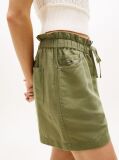 Green Linen Blend Five-Pocket Shorts  Women