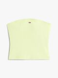 Green Ribbed Slim Bandeau Top  Women