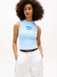 Blue Bubble Logo Slim Tank Top  Women