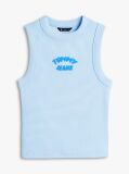 Blue Bubble Logo Slim Tank Top  Women
