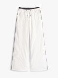 White Repeat Logo Tape Wide Leg Joggers  Women