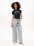Blue Logo Slim Crew Neck T-Shirt  Women
