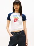Beige Graphic Slim Raglan T-Shirt  Women