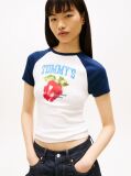 Beige Graphic Slim Raglan T-Shirt  Women