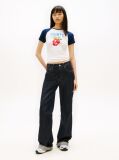 Beige Graphic Slim Raglan T-Shirt  Women