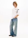 Beige Logo Oversized Crew Neck T-Shirt  Women