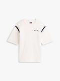 Beige Logo Oversized Crew Neck T-Shirt  Women